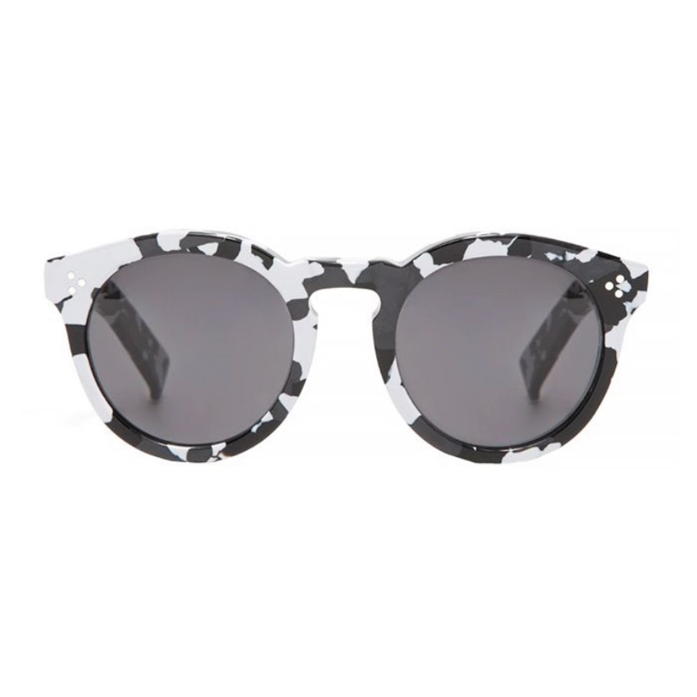 Illesteva Leonard II Camo-Print Sunglasses, Black/white